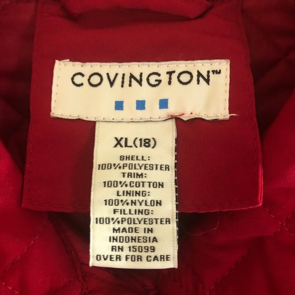 Vintage Covington Cranberry Red Quilted Jacket - Picture 8 of 9